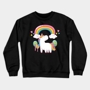 Rainbow Unicorn Cheeky Witch Crewneck Sweatshirt